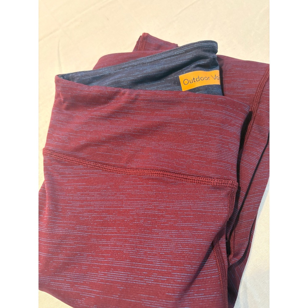 Outdoor Voices TechSweat Leggings Maroon Navy Space Dye High Waist Medium 7/8 - Picture 10 of 11